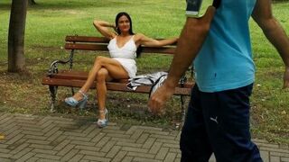 Milf Lilly completely naked in park - porn video