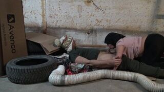 LUCKY HOMELESS GUY GETS BLOWJOB - porn video