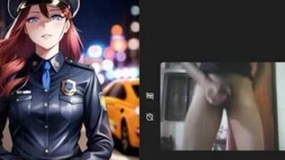 japanese anime police lady cum tribute my dick - porn video