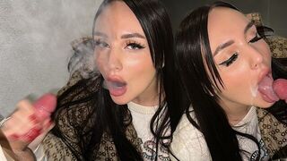 Risky public blowjob with cum on face and cheating on boyfriend - porn video